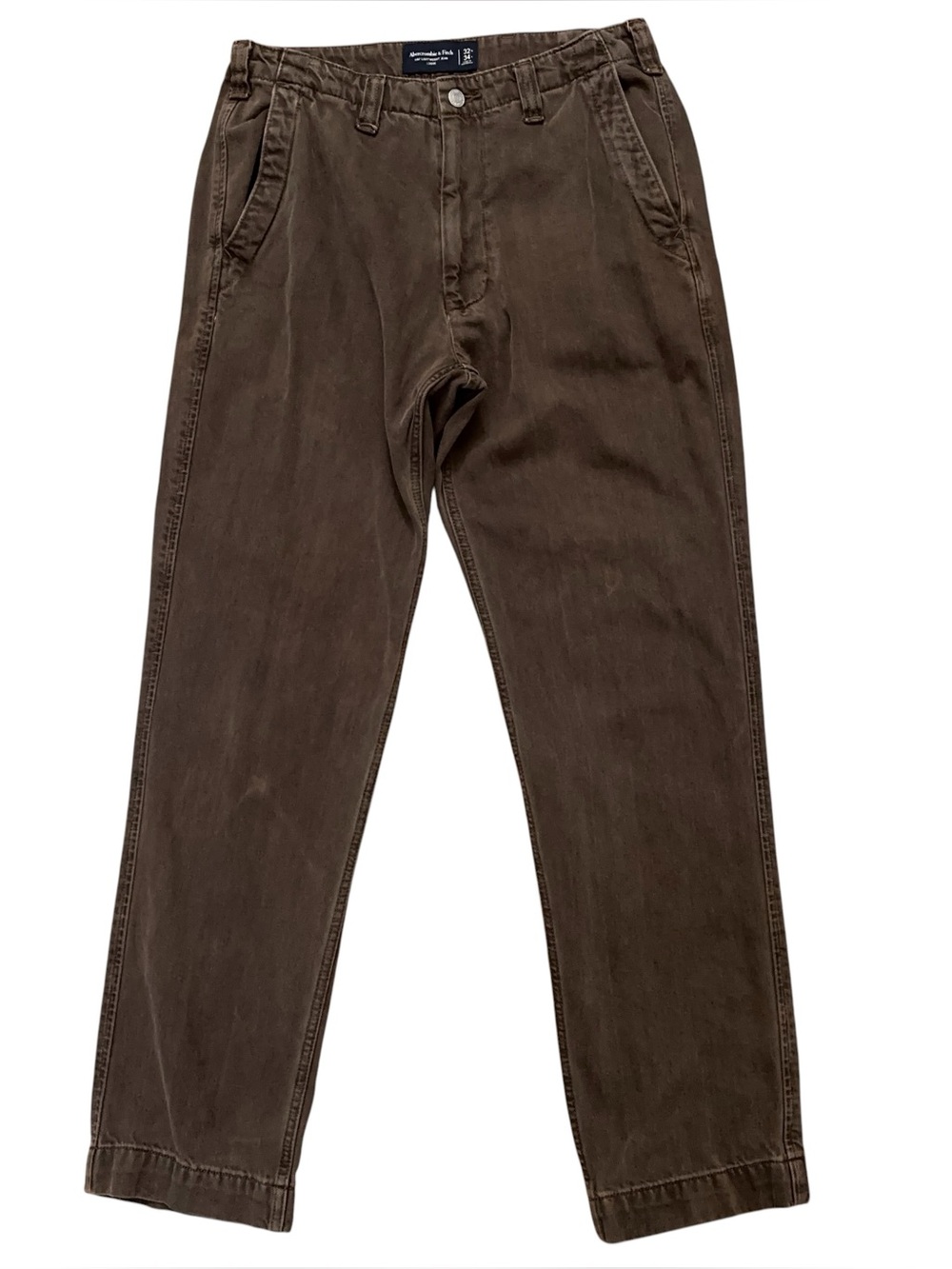 Abercrombie & Fitch Lightweight Jeans Loose Stretch Mens 32x34 (Fit 32x32) Brown